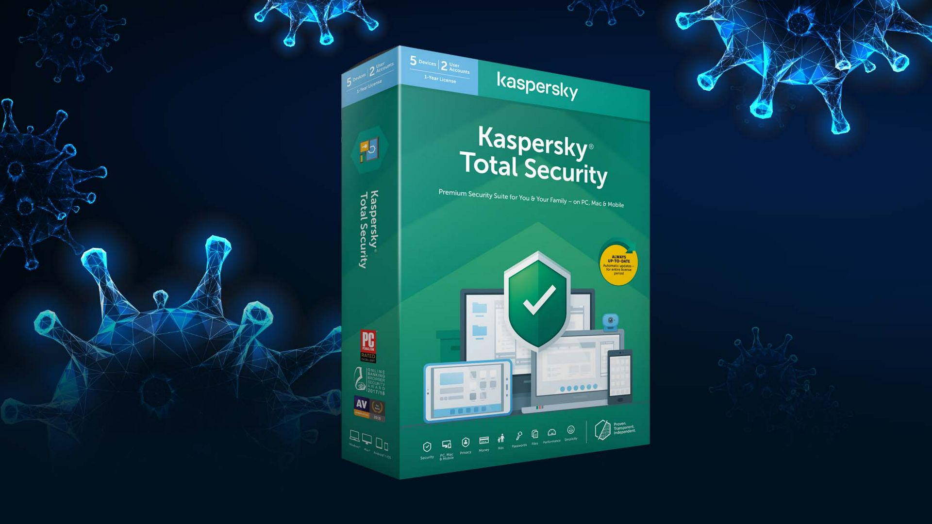 Kaspersky Total Security 3 ПК 1 ГОД