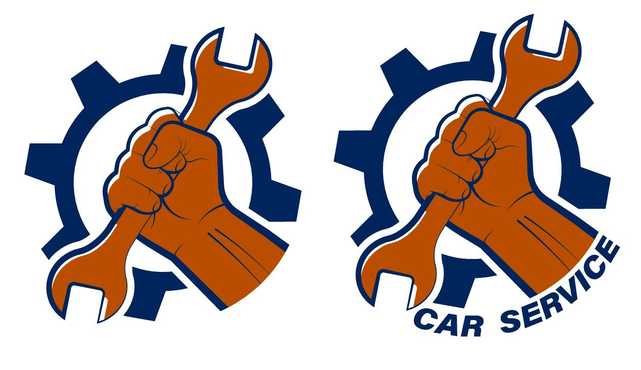 Эмблема, логотип для автомастерской, сервисного центра, автосервиса