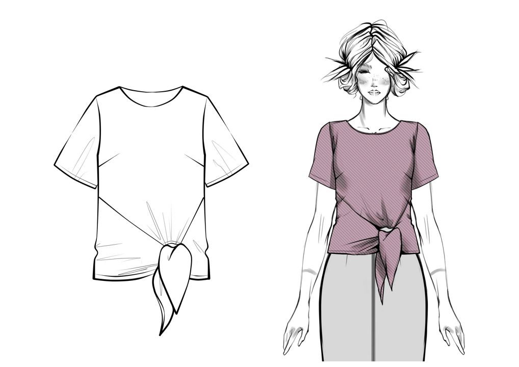 Лекало (выкройка) блузы. PDF