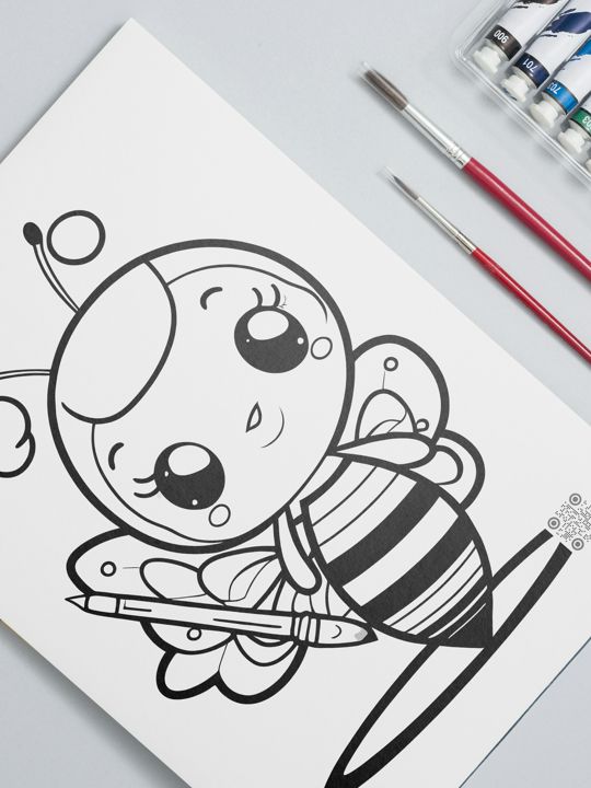 Раскраска Пчёлки, набор из 10 картинок