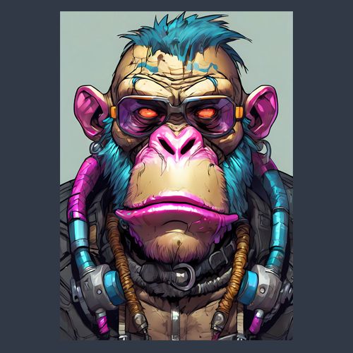 Цифровой постер «Cyberpunk_monkey4»