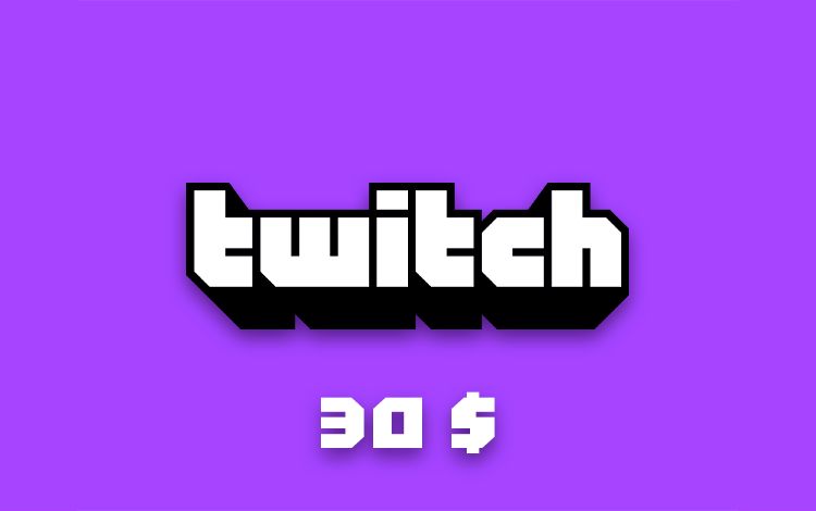 Карта оплаты Twitch 30 USD (USA) [Цифровая версия]