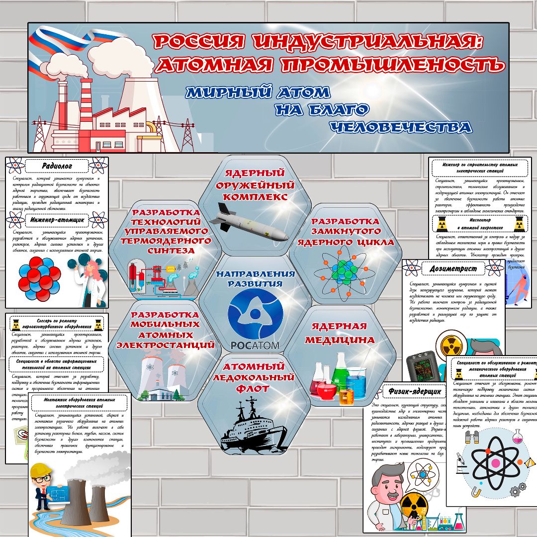 Оформление доски "Россия индустриальная: атомная промышленность" - Россия - мои горизонты, 3 октября