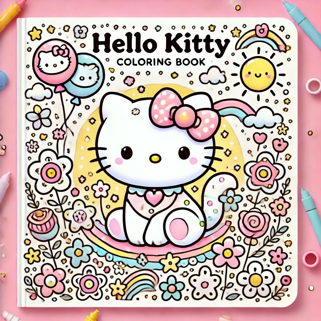 Раскраски для детей "Hello Kitty". 20 листов, готово к печати на любом принтере, формат А4