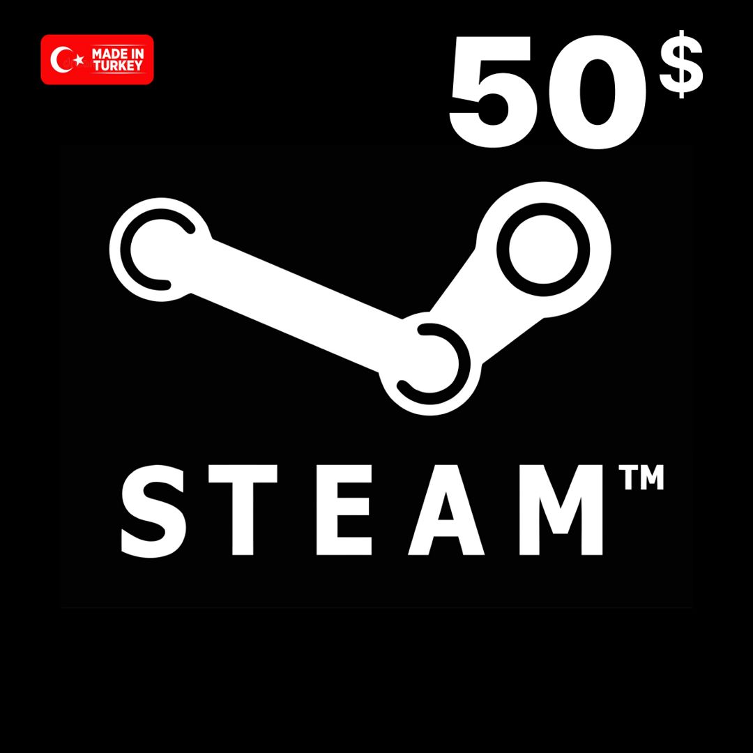 Пополнение кошелька Steam на 50 USD / Код активации Турция / Подарочная карта Стим / Gift Card 50$