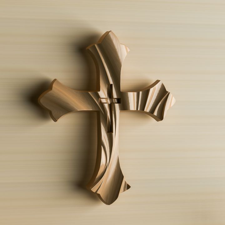 3д модель креста для фрезеровки на чпу станке