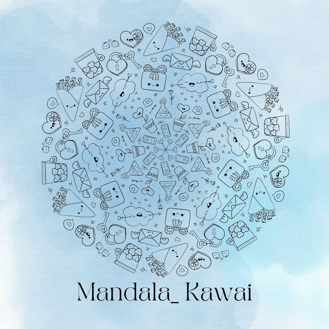 Раскраска: " Mandala_Kawai"