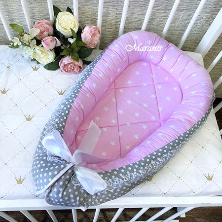 Гнездо (кокон) для младенца – выкройка – МК / Baby nest for newborn - pattern - EngSub