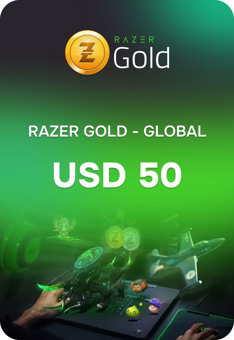 Карта пополнения Razer Gold - Global 50 USD - скачать ключи на ...