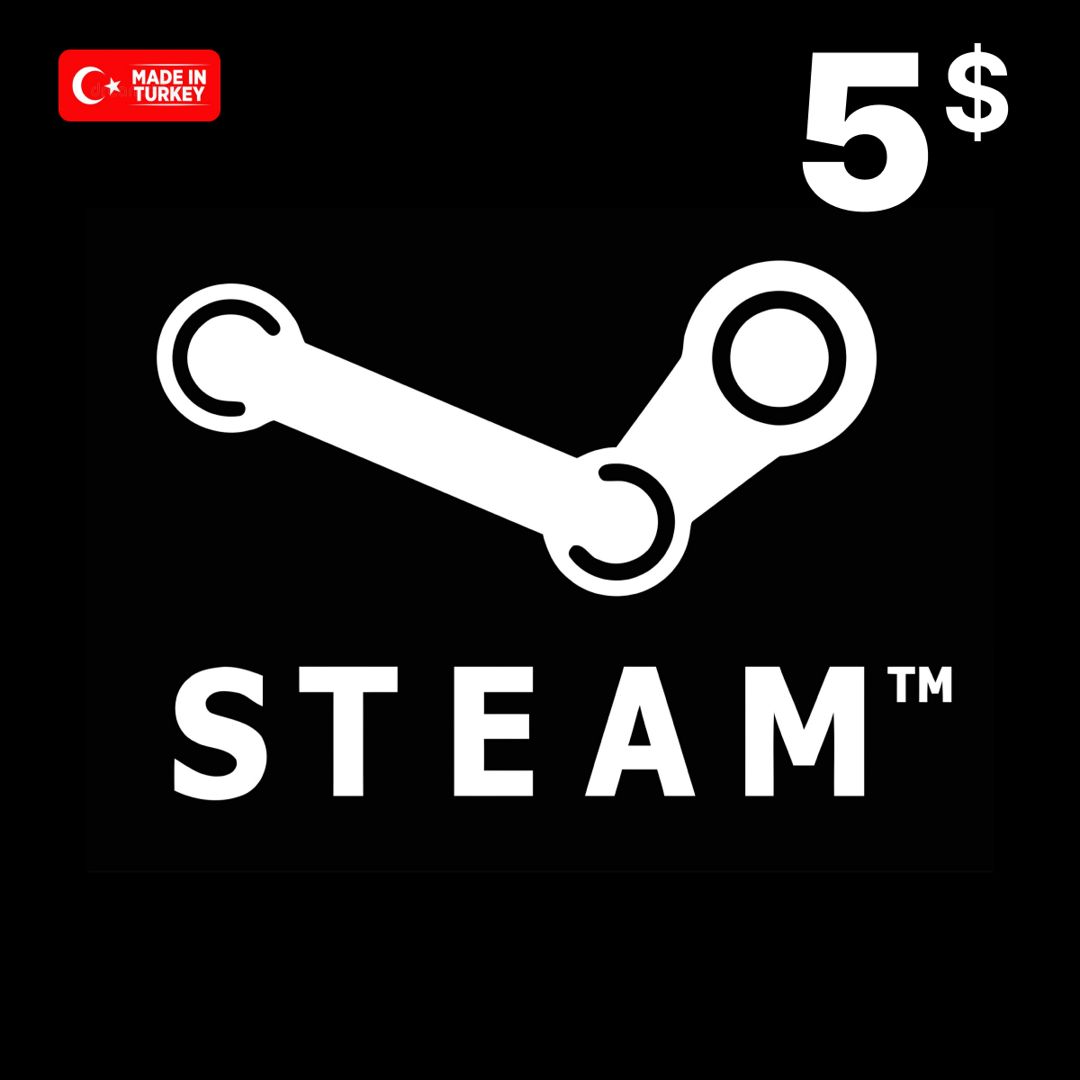 Пополнение кошелька Steam на 5 USD / Код активации Турция / Подарочная карта Стим / Gift Card 5$ Tur