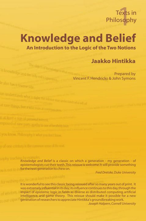 Knowledge and Belief - An Introduction to the Logic of the Two Notions