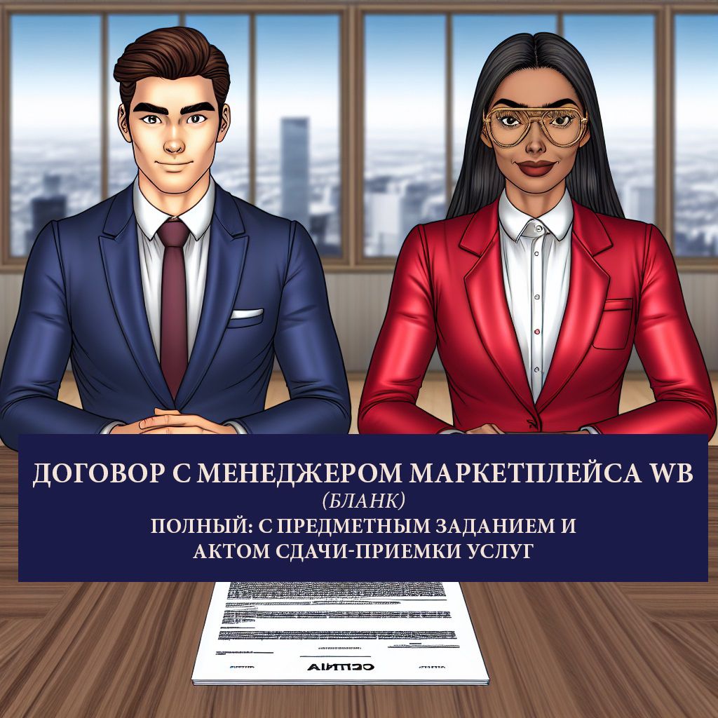 Бланк договора с менеджером маркетплейса WB с предметным заданием и ...