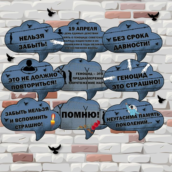 Речевые облачка «День памяти о геноциде советского народа нацистами и их пособниками в годы ВОВ»