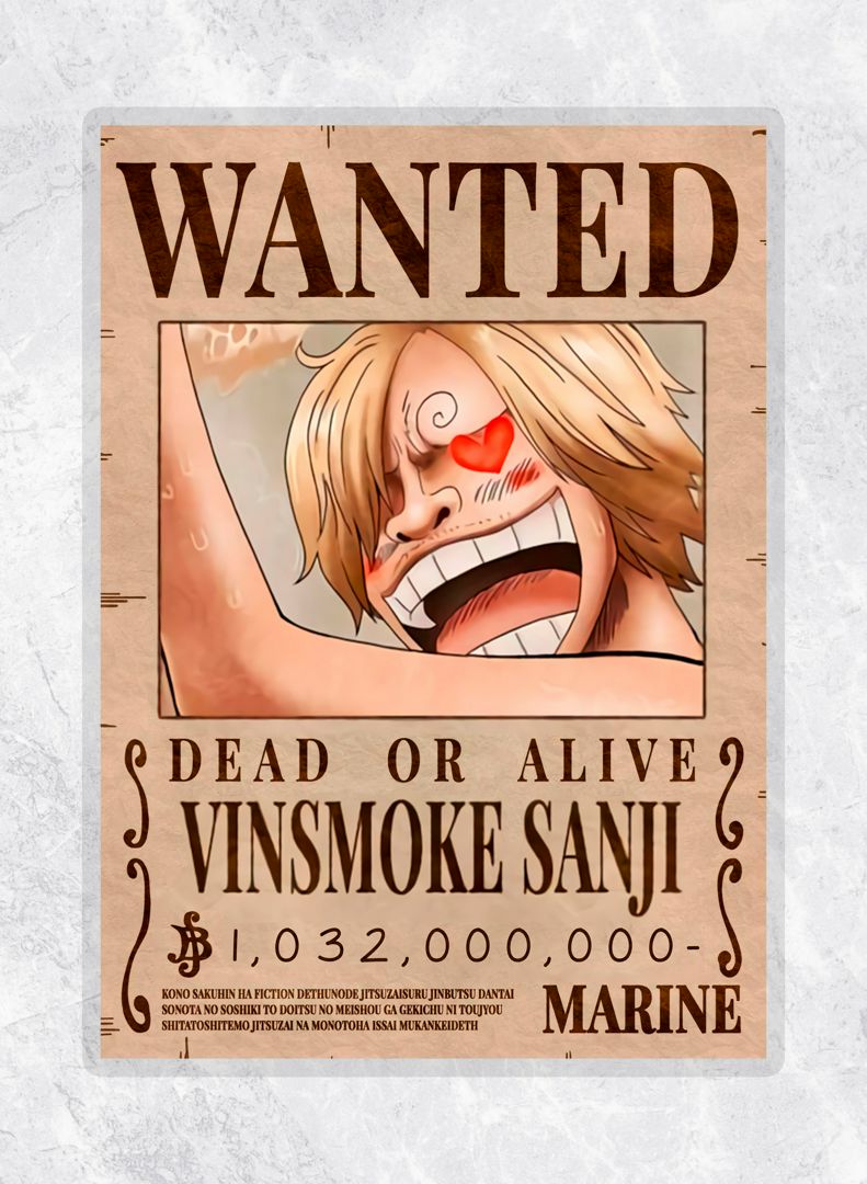 Постер цифровой для печати А3/A4 One Piece: Винсмок Санджи (после Вано)