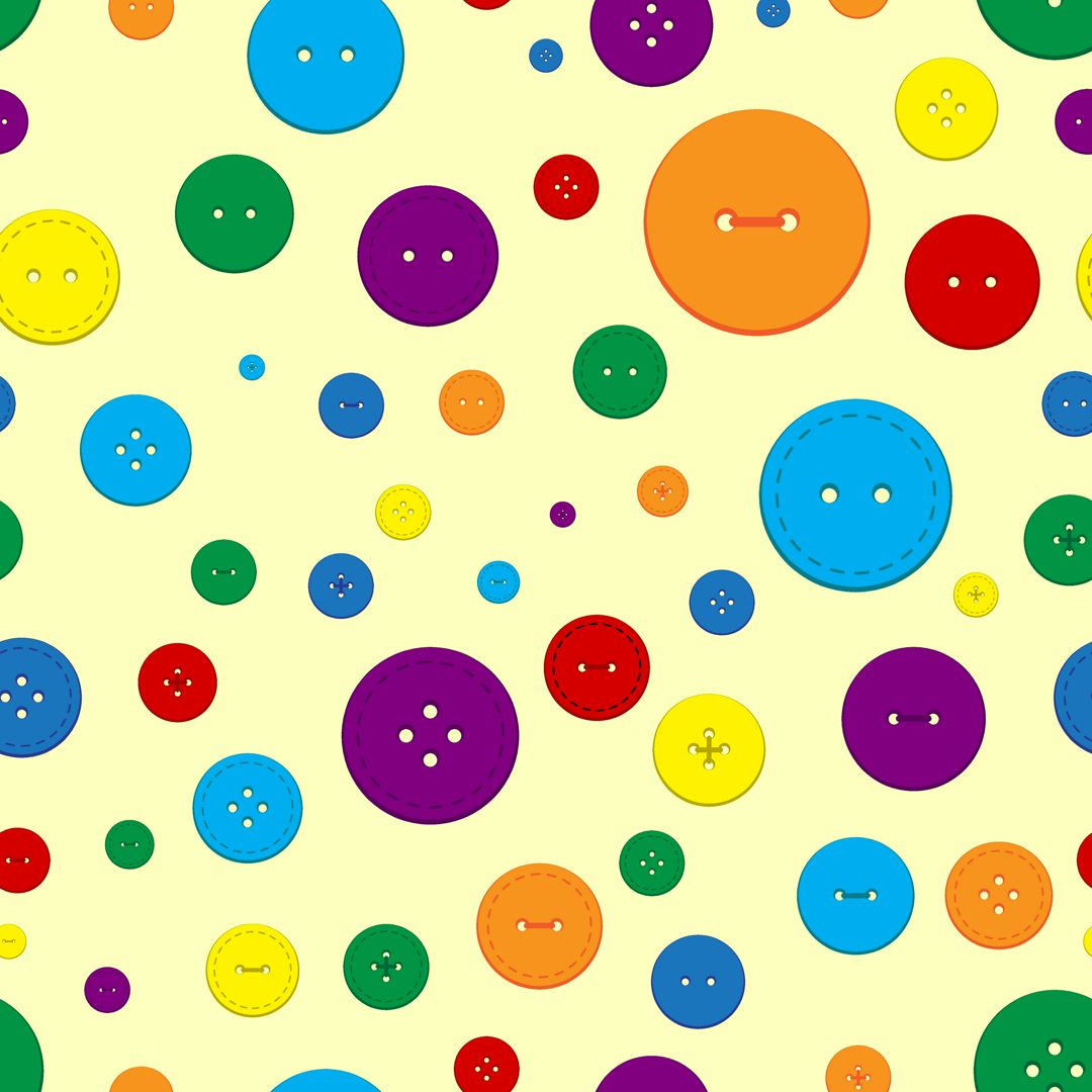 Бесшовный узор из разноцветных круглых пуговиц