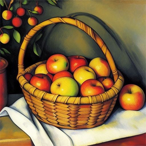 Картина "Яблоки в корзине"