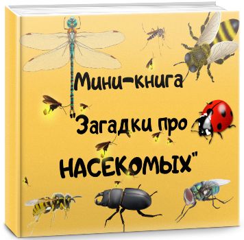 Мини-книга «Загадки про насекомых» - Составители: Пахоменко Т., Лаврова ...
