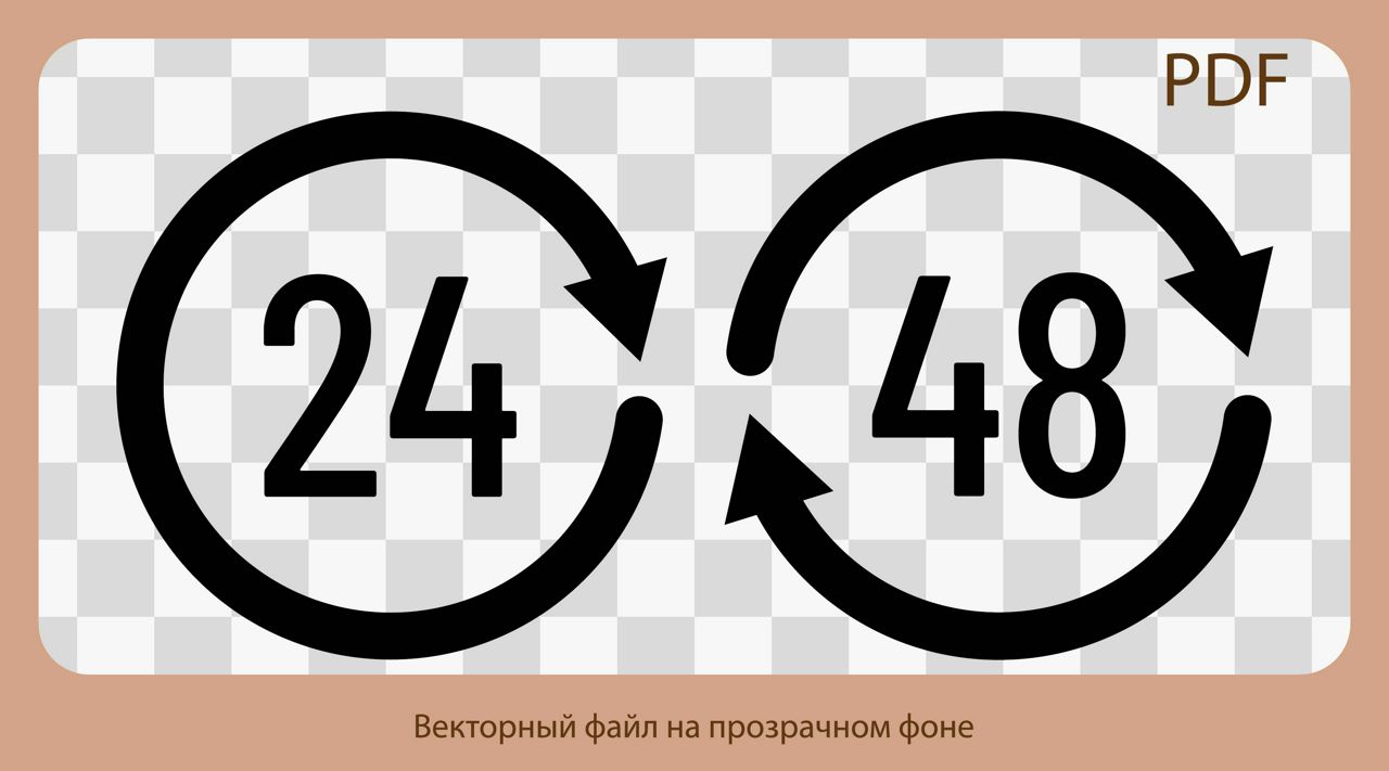 векторные иконки 24 48 работы круглые сутки