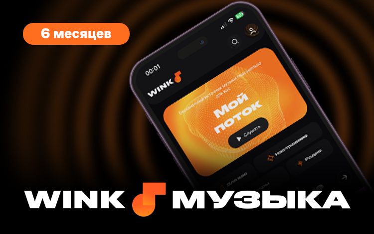 Подписка Wink Музыка на 6 месяцев - скачать ключи на Wildberries ...