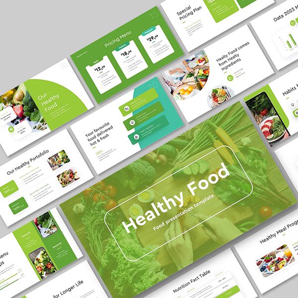Шаблон презентации продуктов питания Healthy Food
