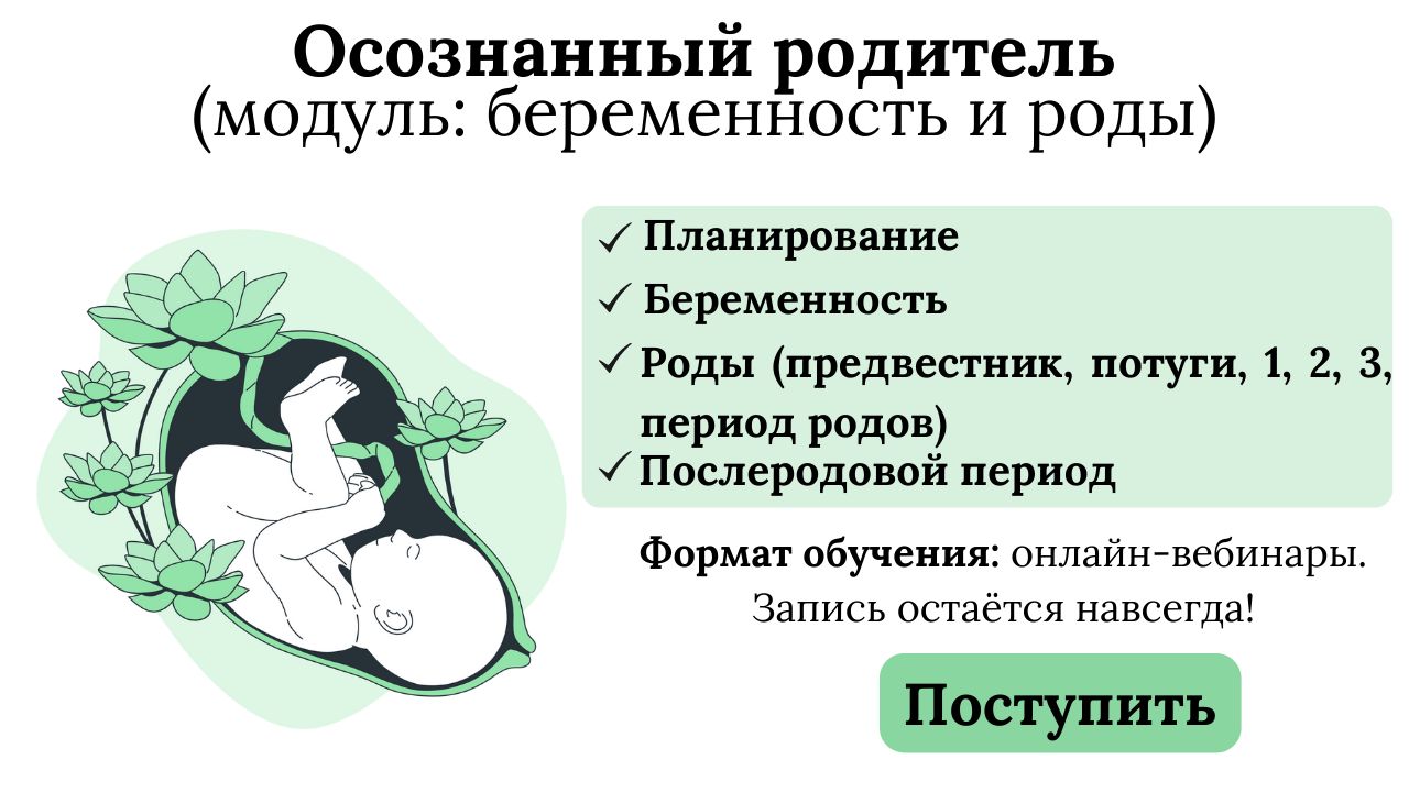 Онлайн-курс "Осознанный родитель-беременность и роды"